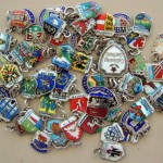 Collectible Vintage Enamel Travel Shield Charms