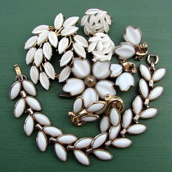 Vintage Trifari White Jewelry