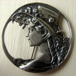 Art Nouveau Woman Pin