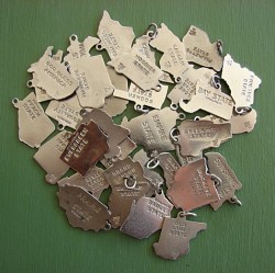 Wells State Map Charms