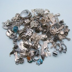 Big Bunch Of Vintage Silver Charms To Sell | Vintage Charms Bracelets