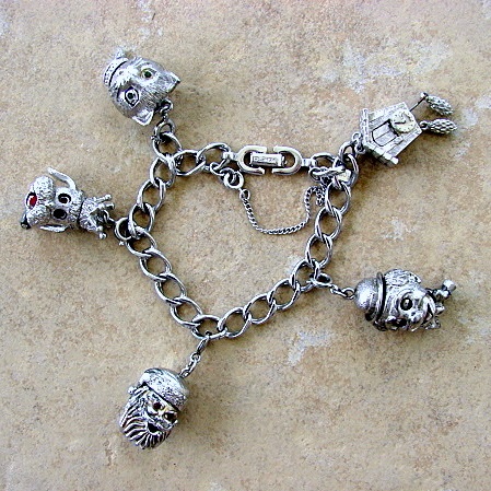 Monet Silver Charm Bracelet