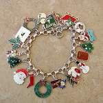 Vintage Enamel Christmas Charm Bracelets
